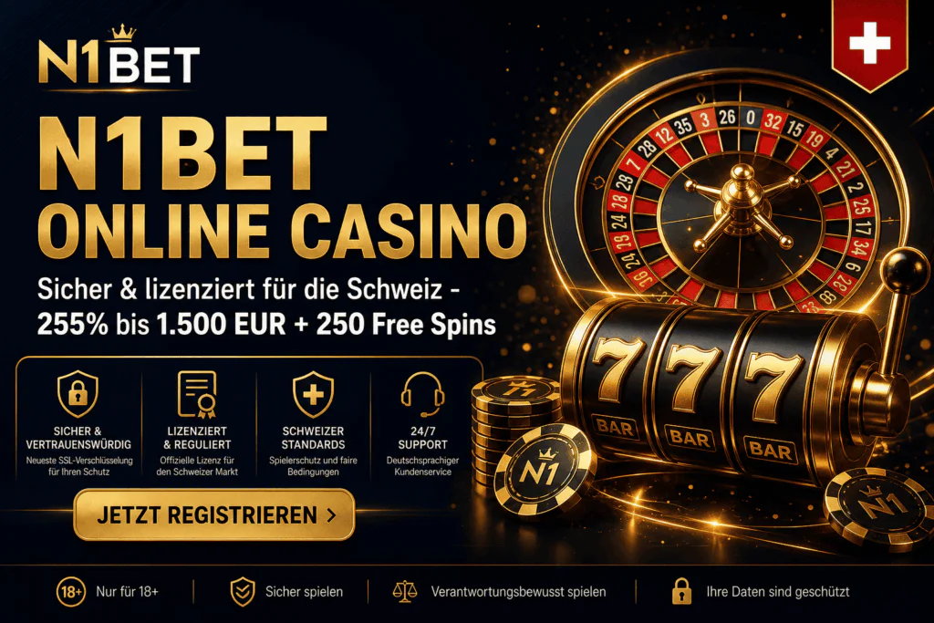 N1Bet Casino offizielle Website in der Schweiz - Hauptbanner der Startseite - n1bets-ch.com