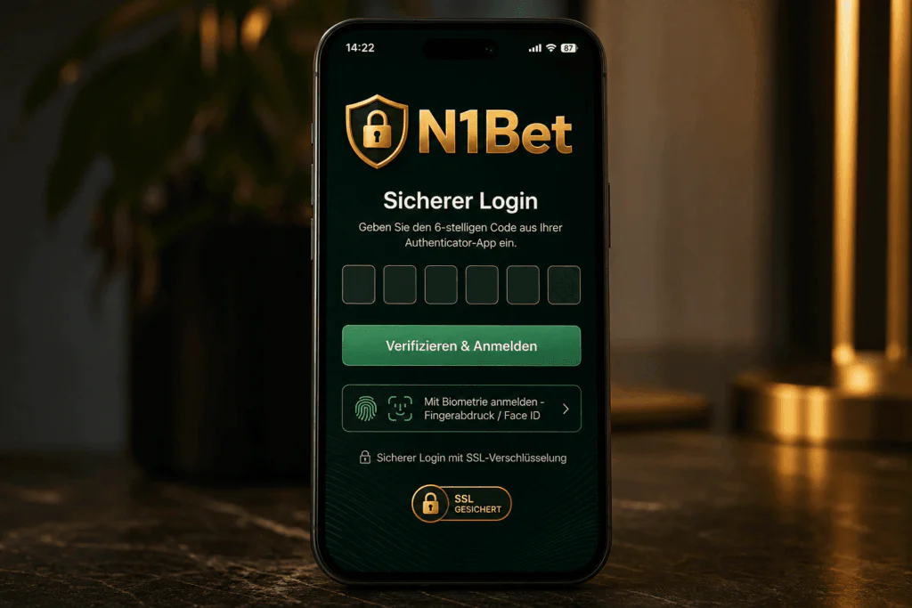 Zwei-Faktor-Authentifizierung und SSL-Sicherheit in der mobilen N1Bet App - n1bets-ch.com